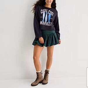 Arizona Jean Company Dark Green Plaid Mini Skirt